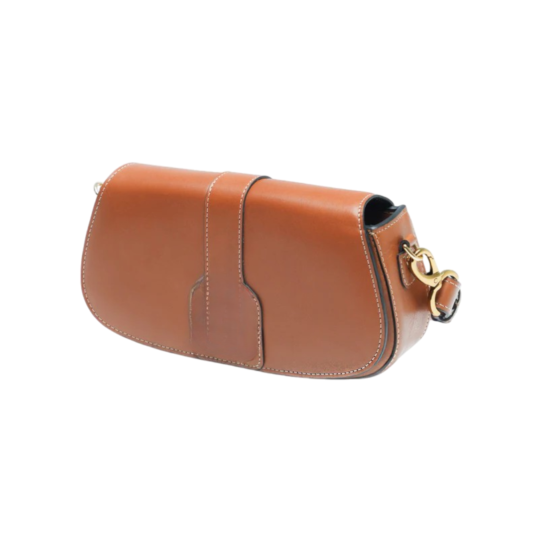 Purely Prime Classic Brown Leather Baguette Bag